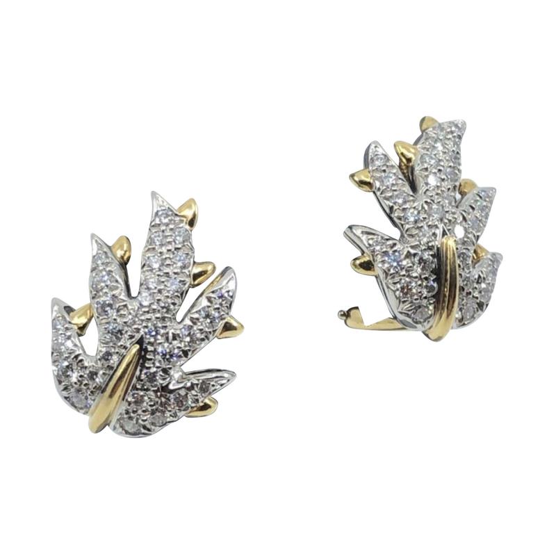 Jean Michel Schlumberger Schlumberger Tiffany leaf Earrings