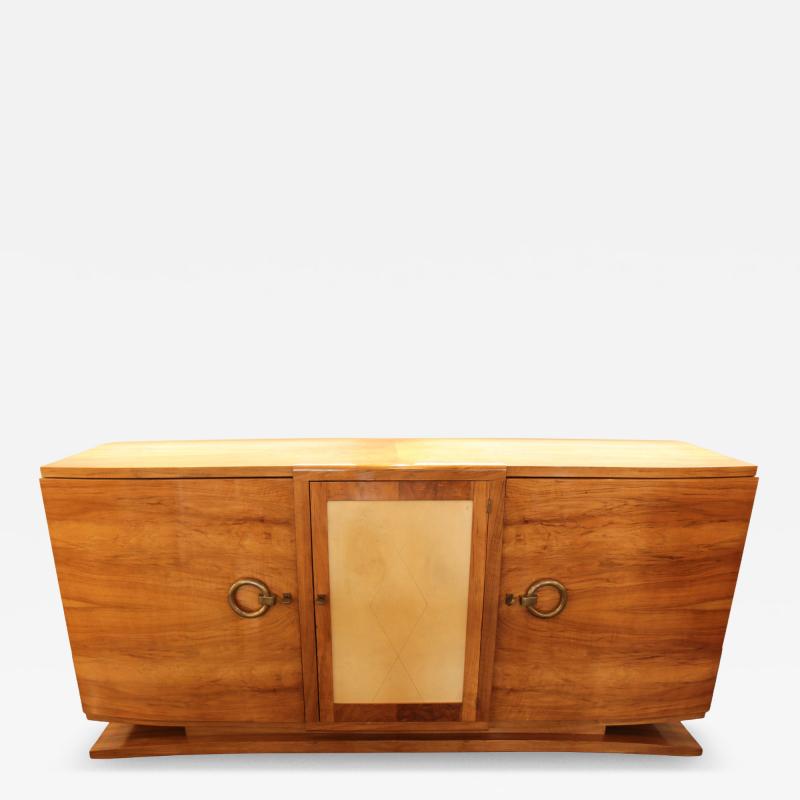 Jean Pascaud A French Art Deco Walnut Side Cabinet circa 1940