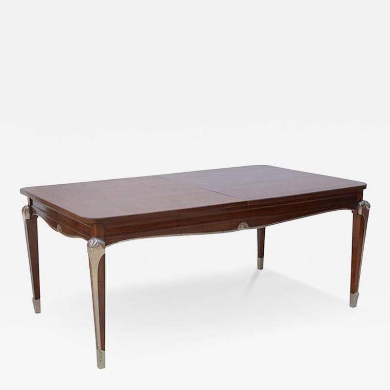Jean Pascaud Late Art Deco Palisander Extension Dining Table by Jean Pascaud