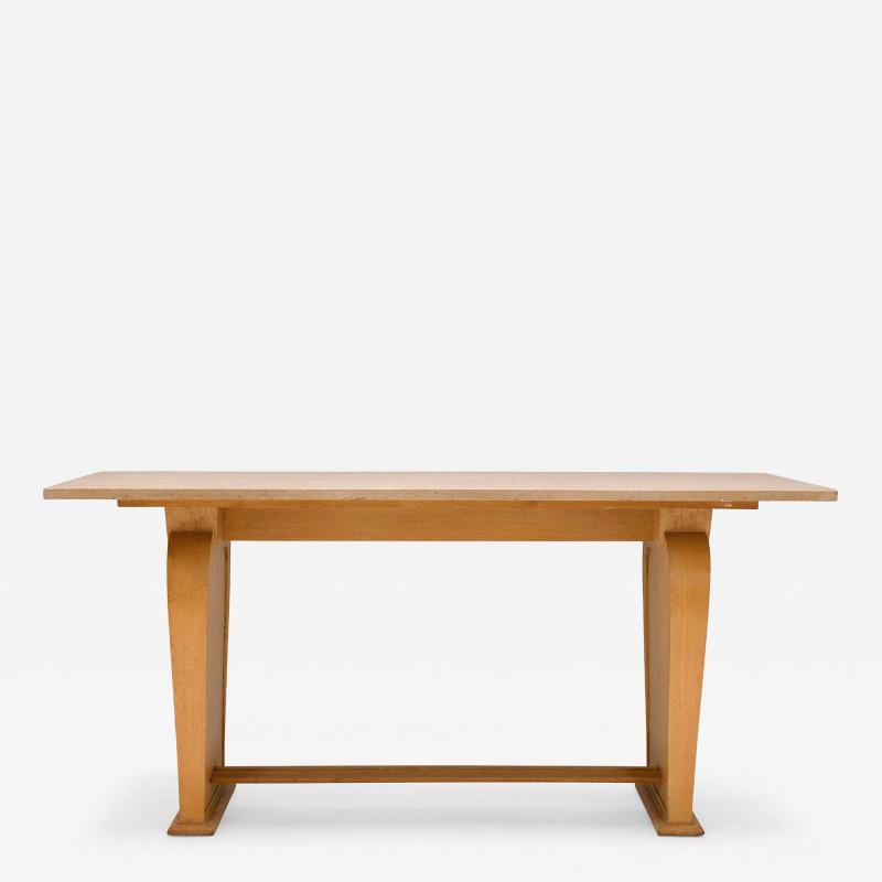 Jean Pascaud Oak Console Table by Jean Pascaud