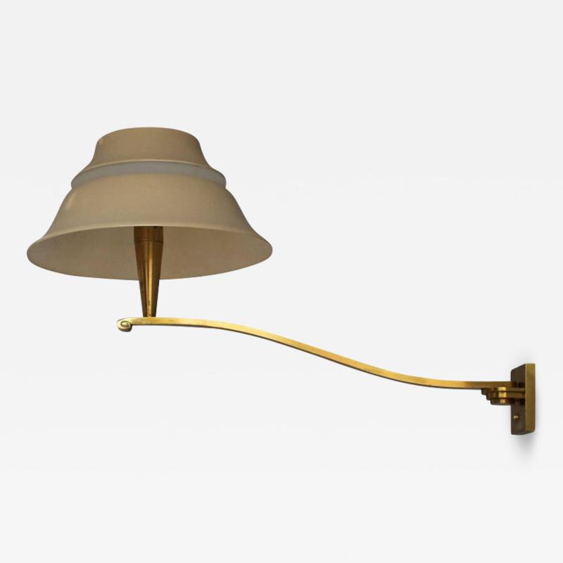 Jean Perzel Fine French 1950s Pivoting Wall Sconce by Jean Perzel