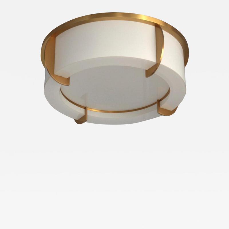 Jean Perzel Fine French Art Deco Glass and Bronze Ceiling Light by Jean Perzel