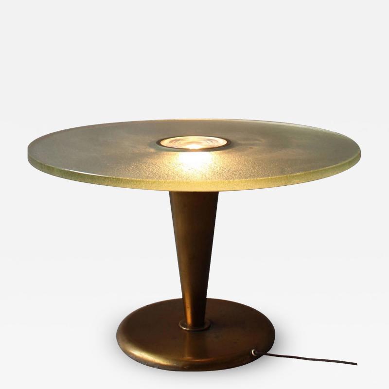 Jean Perzel Fine French Art Deco Illuminated Gueridon by Jean Perzel