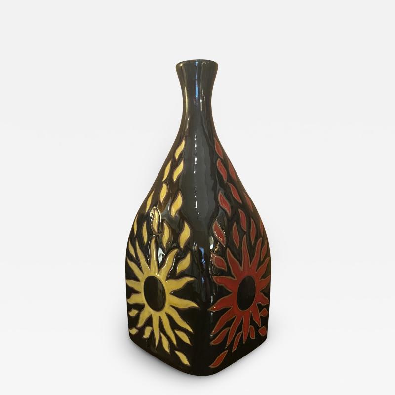 Jean Picart Le Doux Ceramic Bottle by Jean Picart Le Doux Sant Vicens France 1960s