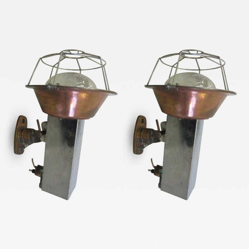 Jean Prouv French Midcentury Articulating Industrial Sconces Flush Mounts J Prouve Pair