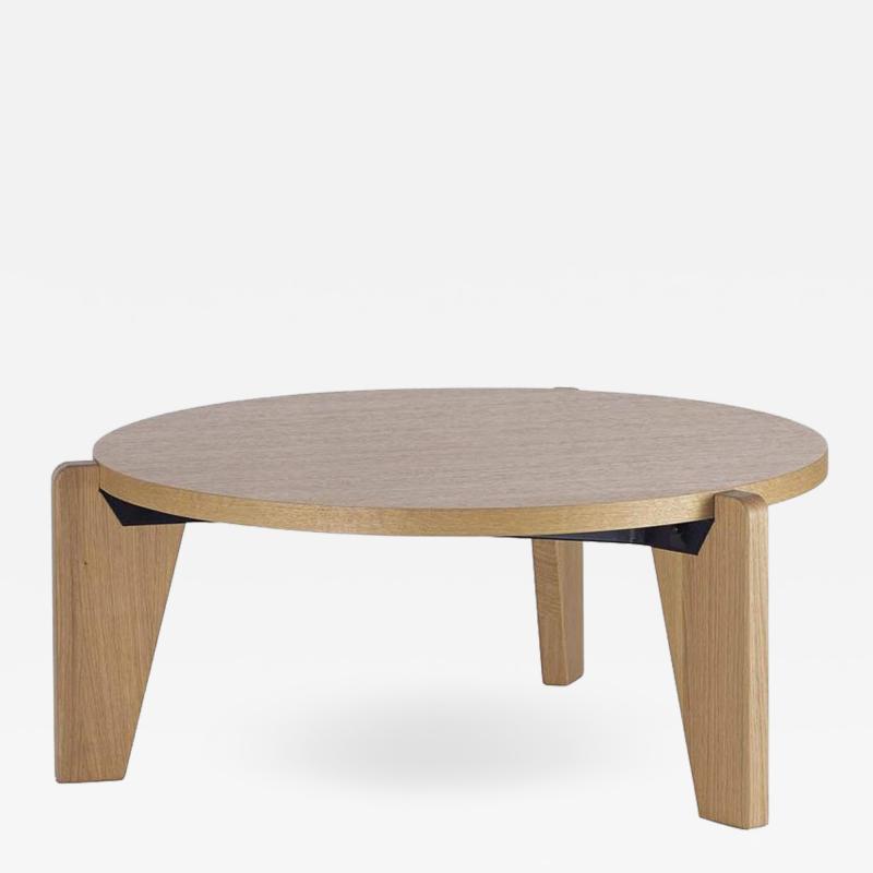 Jean Prouv Jean Prouv Gu ridon Bas Coffee Table in Natural Oak for Vitra