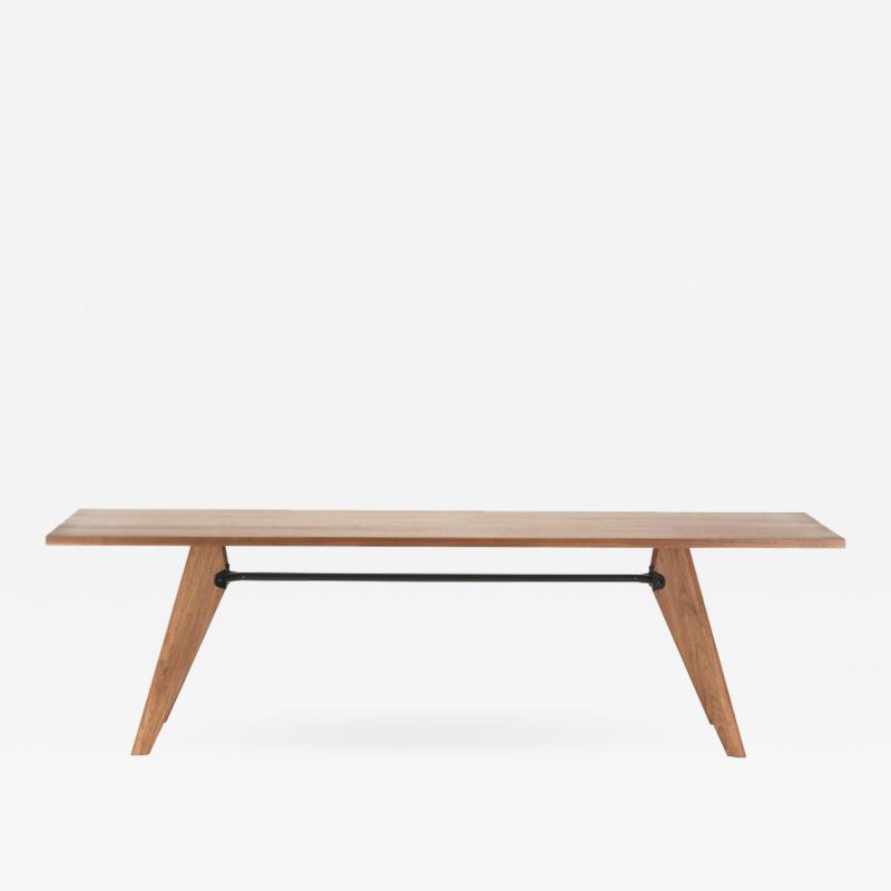 Jean Prouv Large Jean Prouv Table Solvay in American Walnut for Vitra