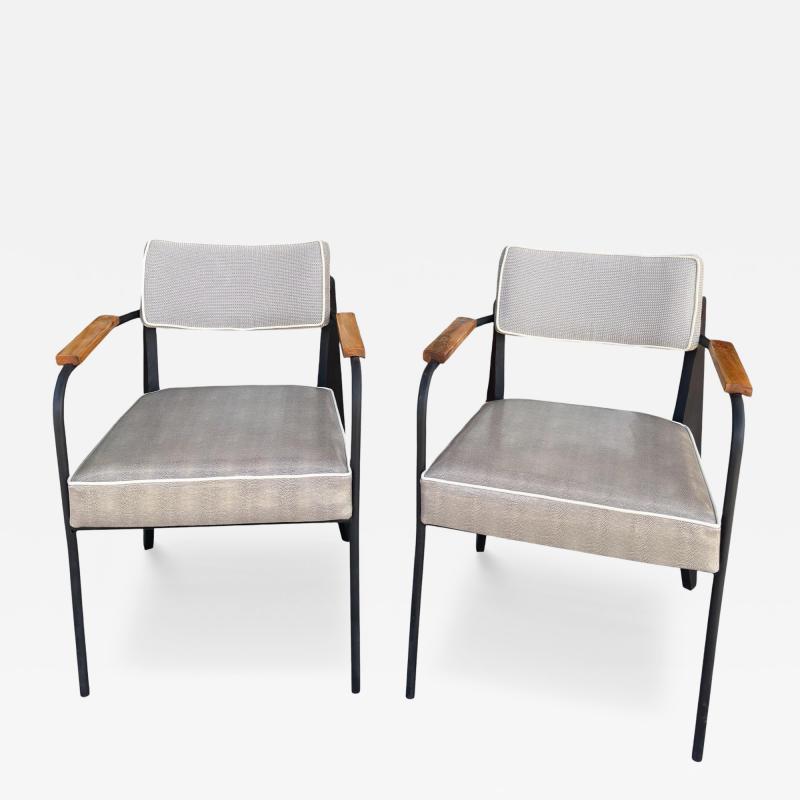 Jean Prouv Pair of Vintage Art Deco Jean Prouv Attr Direction Armchairs 1 of 2