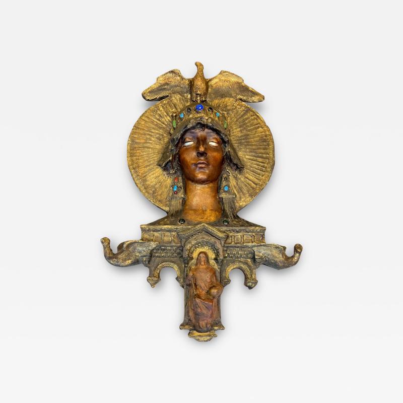 Jean Rivi re Theodora Florentine medallion in plaster cast by Jean Rivi re France 1891