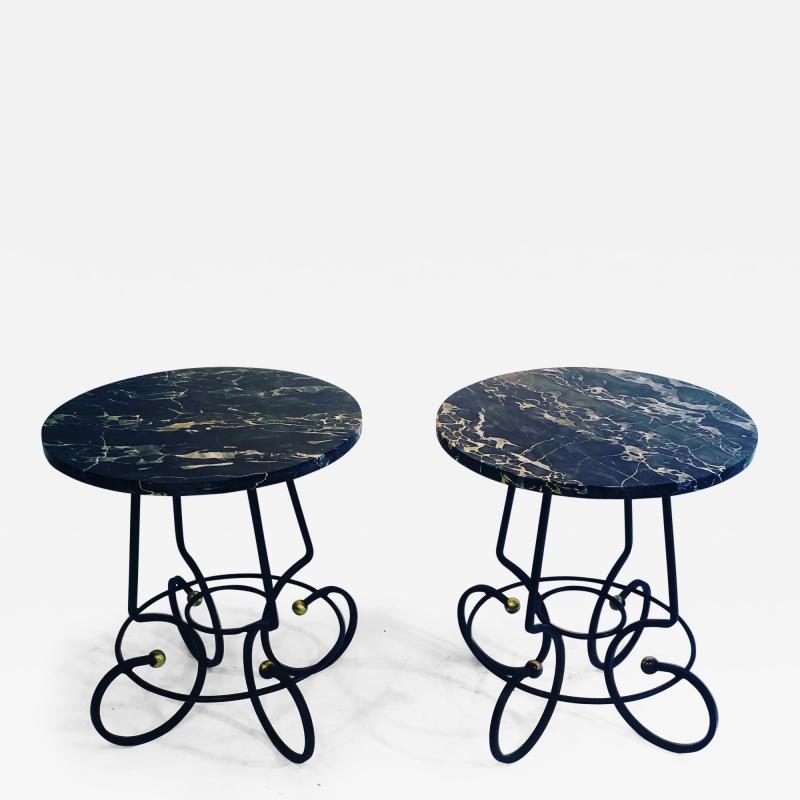 Jean Roy re Exceptional Pair of Side Tables in the Manner of Jean Royere