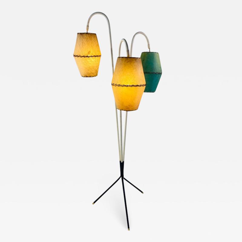 Jean Roy re FRENCH MID CENTURY TRIPOD FLOOR LAMP