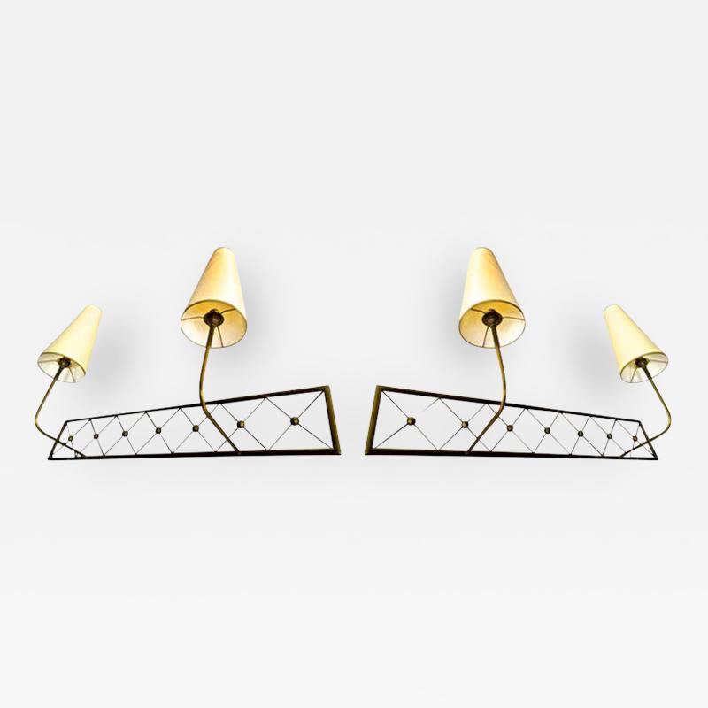Jean Roy re Jean Roy re Genuine Two Light Pair of Sconces Model Tour Eiffel 