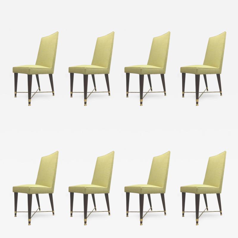 Jean Roy re Jean Royere Documented Exceptional Set of Chicest Eight Dining Chairs