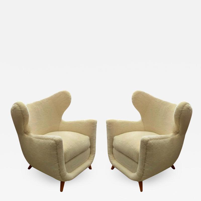 Jean Roy re Jean Royere genuine documented pair of Petit Elephanteau lounge chairs