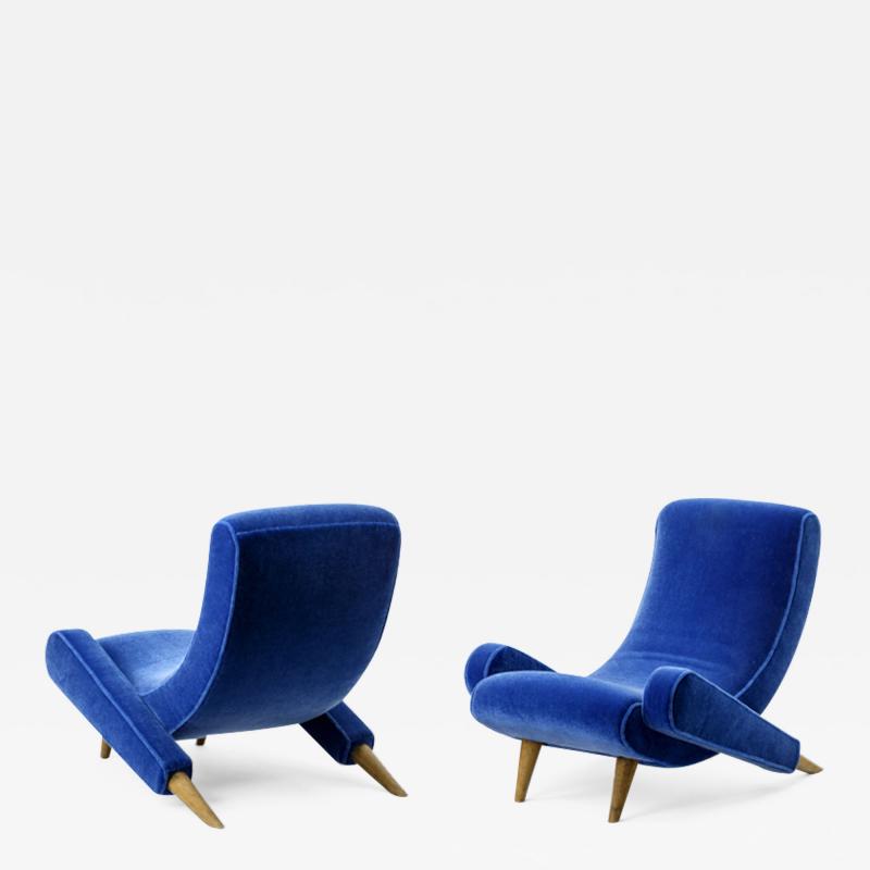 Jean Roy re Jean Royere pair of document lounge chairs model Varsano 