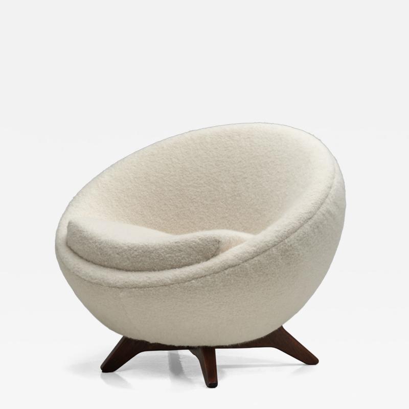 Jean Roy re Mid Century Modern Ovoid Lounge Chair in the manner of Jean Roy re Europe 1950s