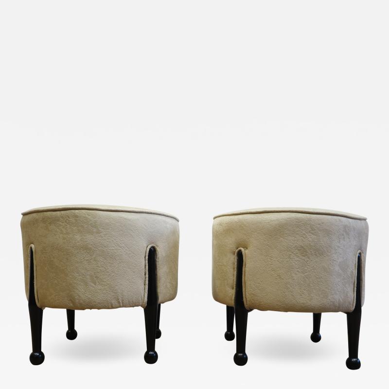 Jean Roy re Pair Vintage Stools in the Style of Jean Royere