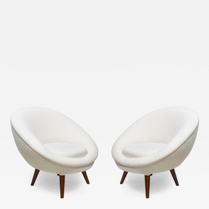 Jean Roy re Pair of Royere Re Edition Oeuf Lounge Chairs