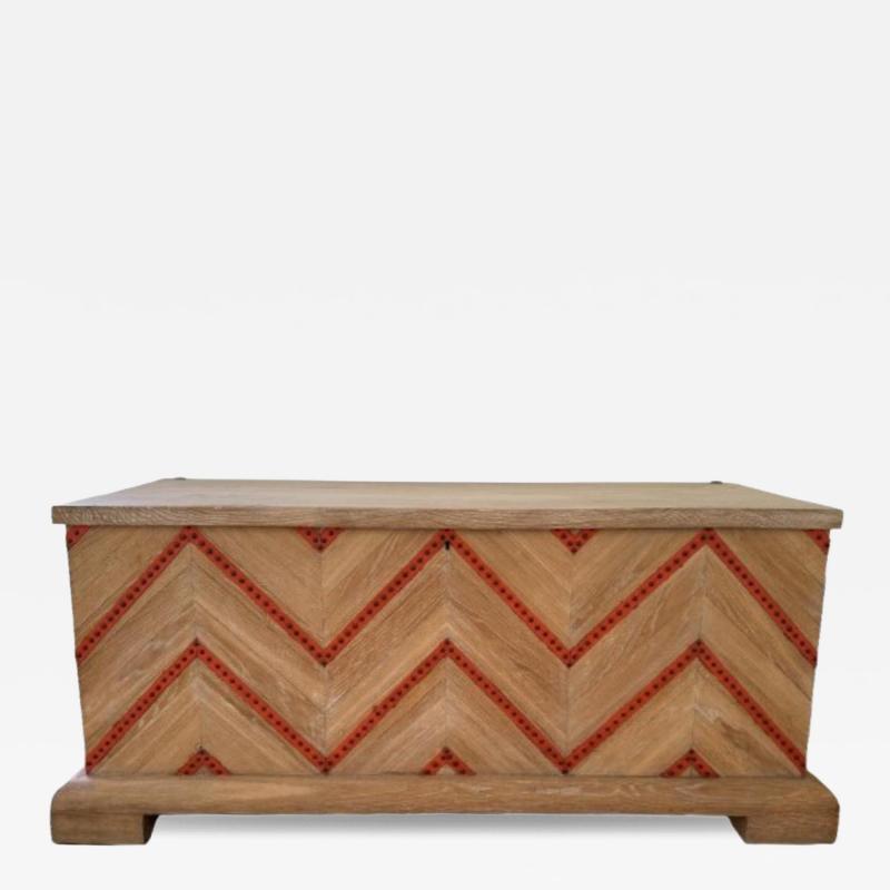 Jean Roy re Rare Low Herringbone Chest