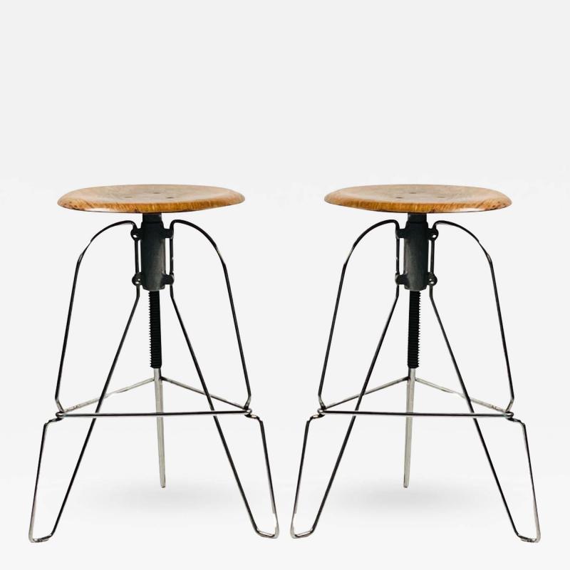 Jeff Covey Pair of Jeff Covey Model Six Stools