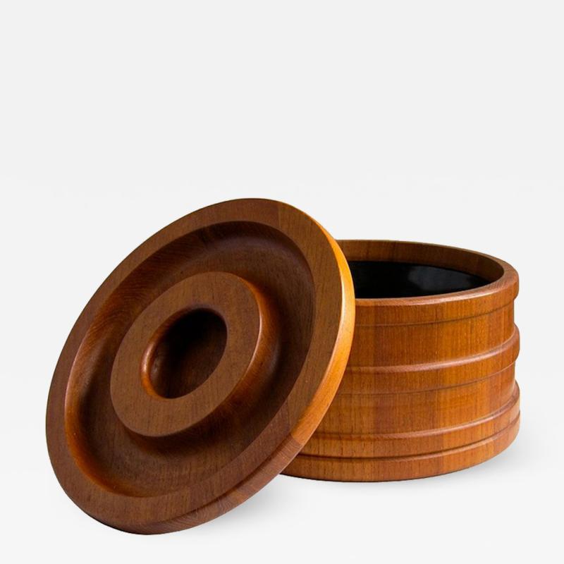 Jens Quistgaard Dansk Staved Teak Banded Ice Bucket by Jens Quistgaard IHQ