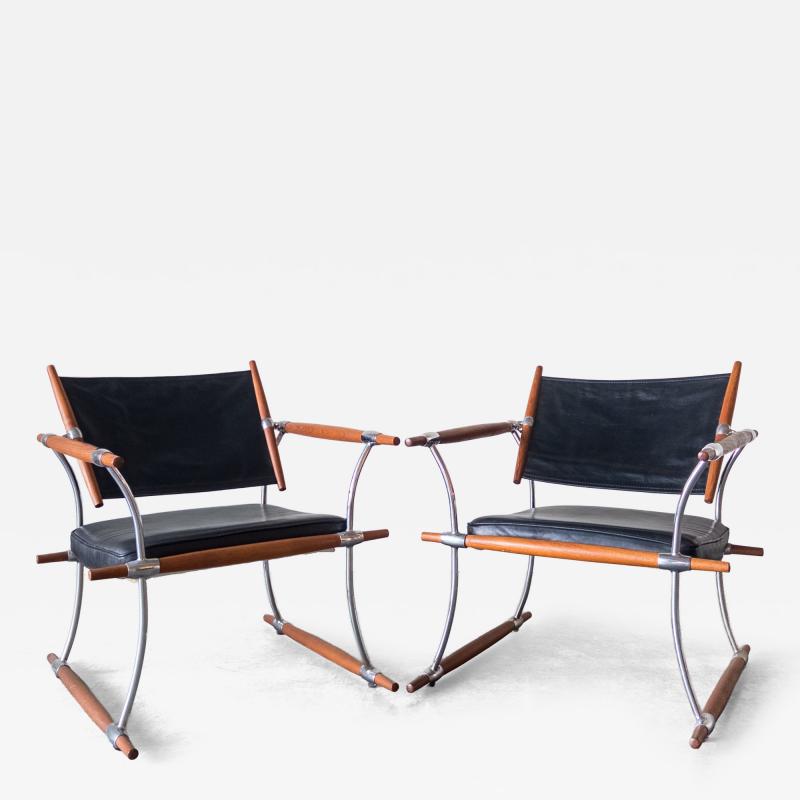 Jens Quistgaard Pair of Stokke Lounge Chairs by Jens H Quistgaard for Nissen Langaa 1960s