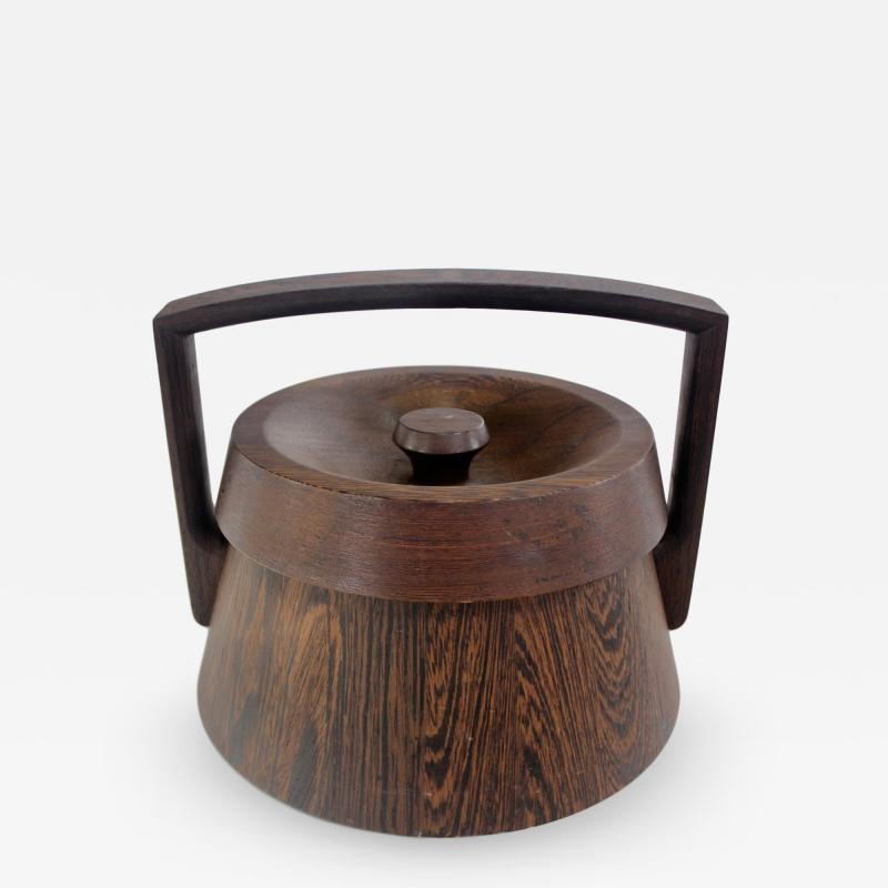 Jens Quistgaard Scadinavian Modern Rare Woods Ice Bucket by Jens Quistgaard for Dansk 