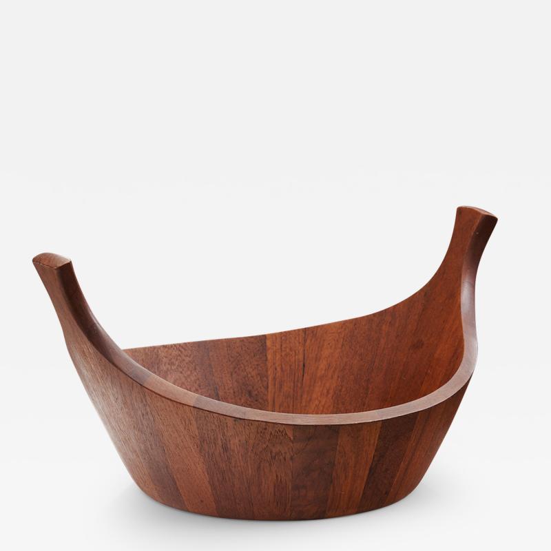 Jens Quistgaard Staved Teak Bowl for Dansk Design Denmark 1950s