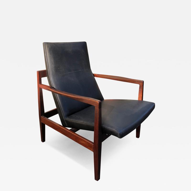 Jens Risom Handsome Jens Risom Walnut Lounge Chair Mid Century Modern