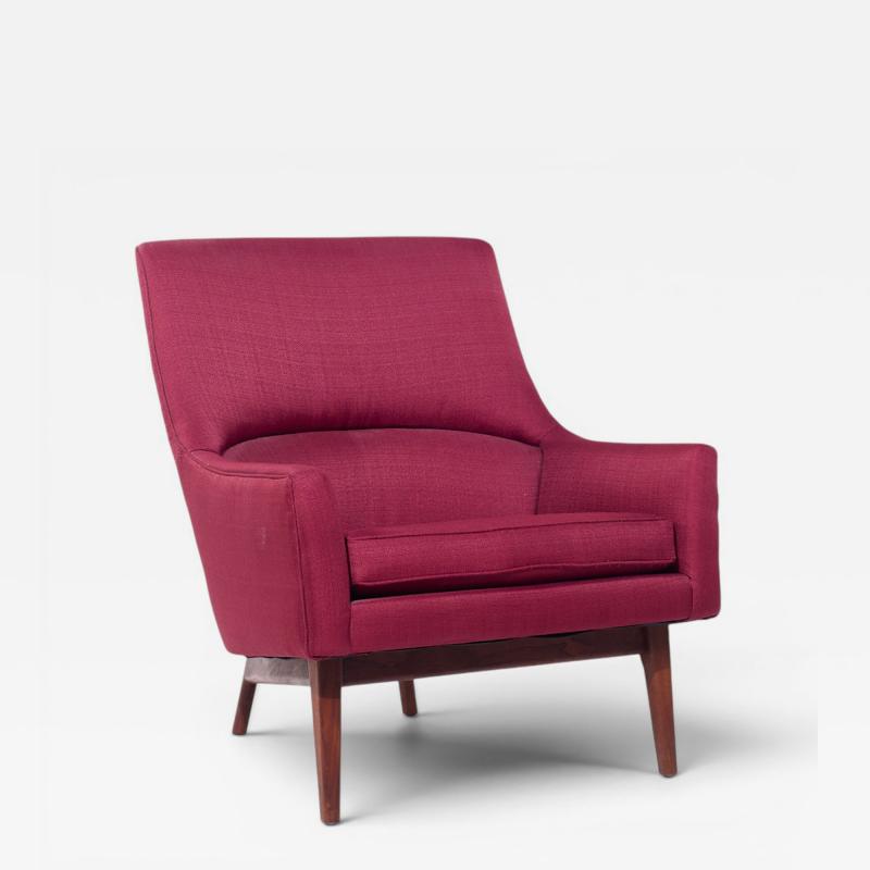 Jens Risom Jens Risom A Chair Mid Century Walnut Lounge Chair