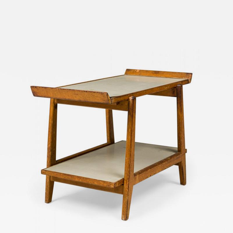 Jens Risom Jens Risom Danish Mid Century Birch and Light Gray Laminate Serving Table