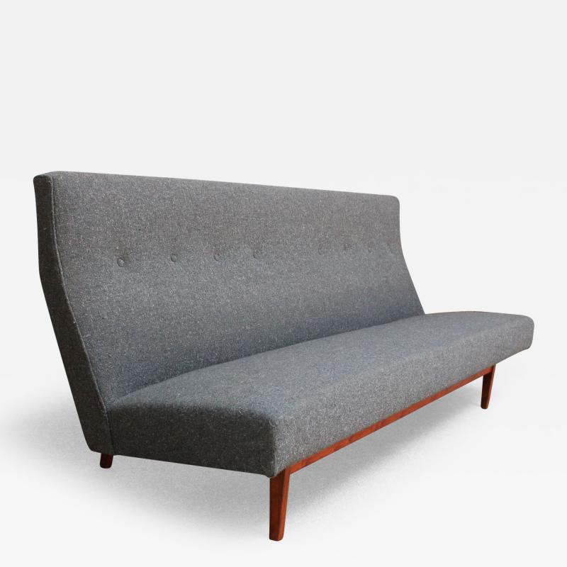 Jens Risom Jens Risom Floating Three Seat Armless Walnut Sofa