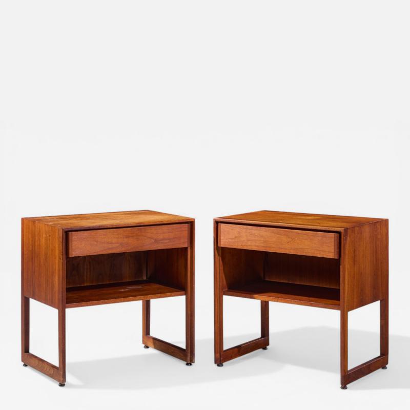 Jens Risom Jens Risom Mid Century Nightstands Pair