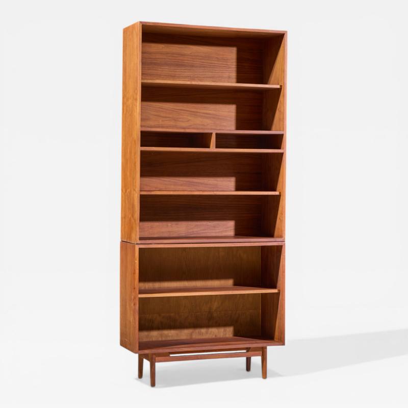 Jens Risom Jens Risom Mid Century Walnut 2 Piece Bookcase