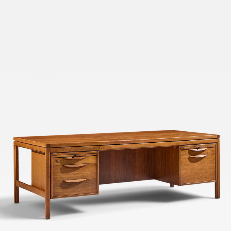 Jens Risom Jens Risom Mid Century Walnut Executive Desk