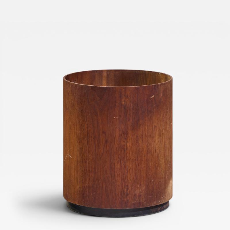 Jens Risom Jens Risom Mid Century Walnut Waste Basket