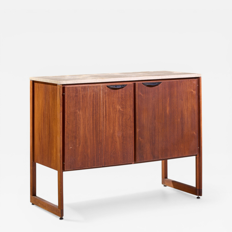 Jens Risom Jens Risom Mid Century Walnut and Marble Top Credenza