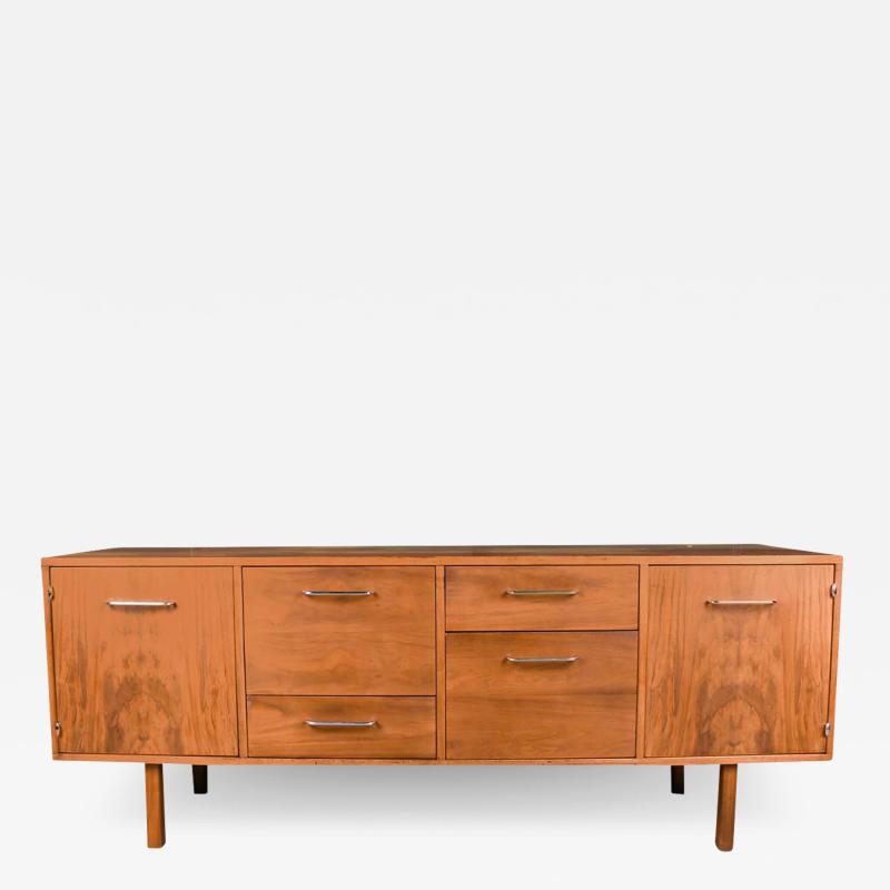 Jens Risom Mid Century Walnut credenza Jens Risom Style B L Marble Furniture Company