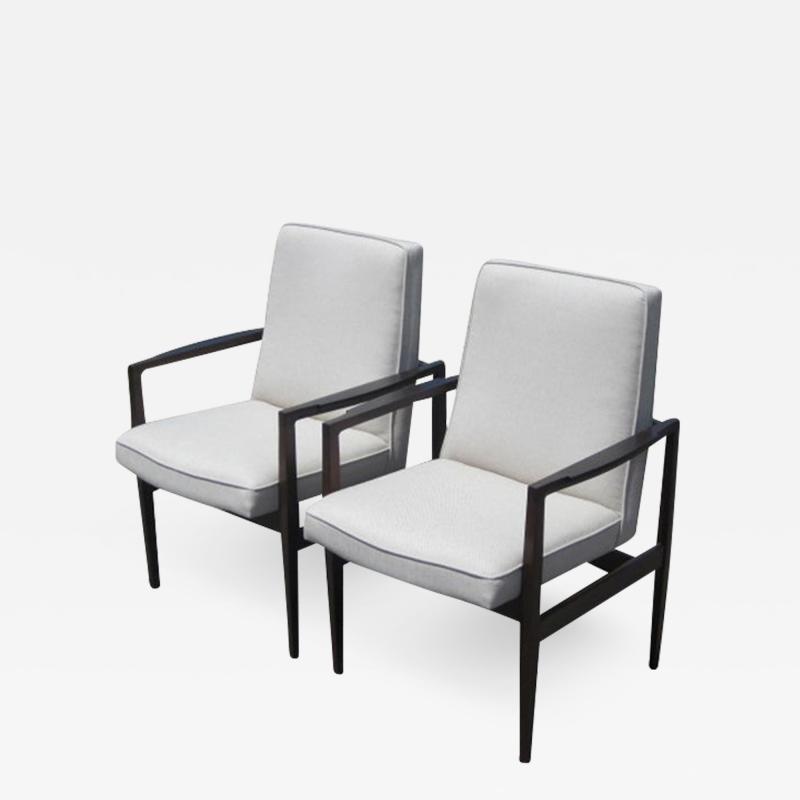 Jens Risom Pair of Jens Risom Style Arm Lounge Chairs