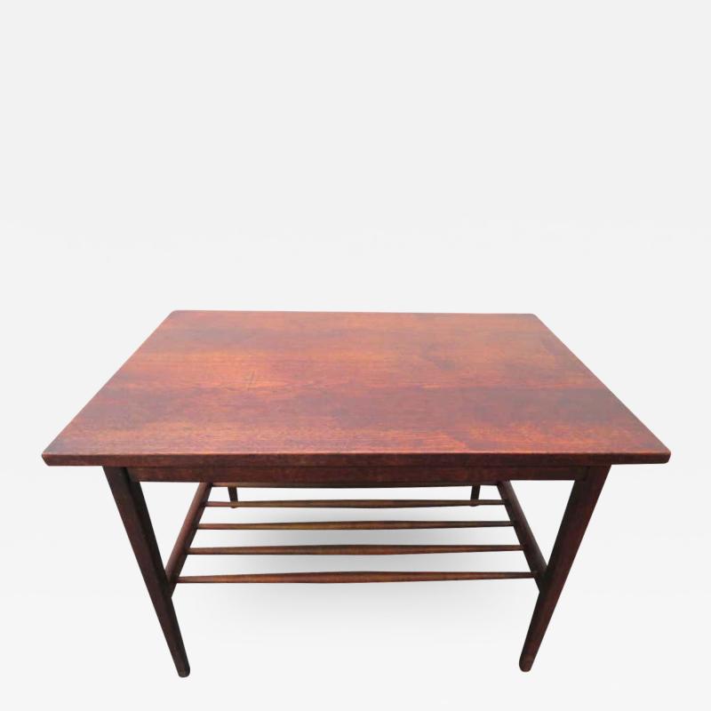 Jens Risom Stylish Mid Century Modern Walnut End Table by Jens Risom