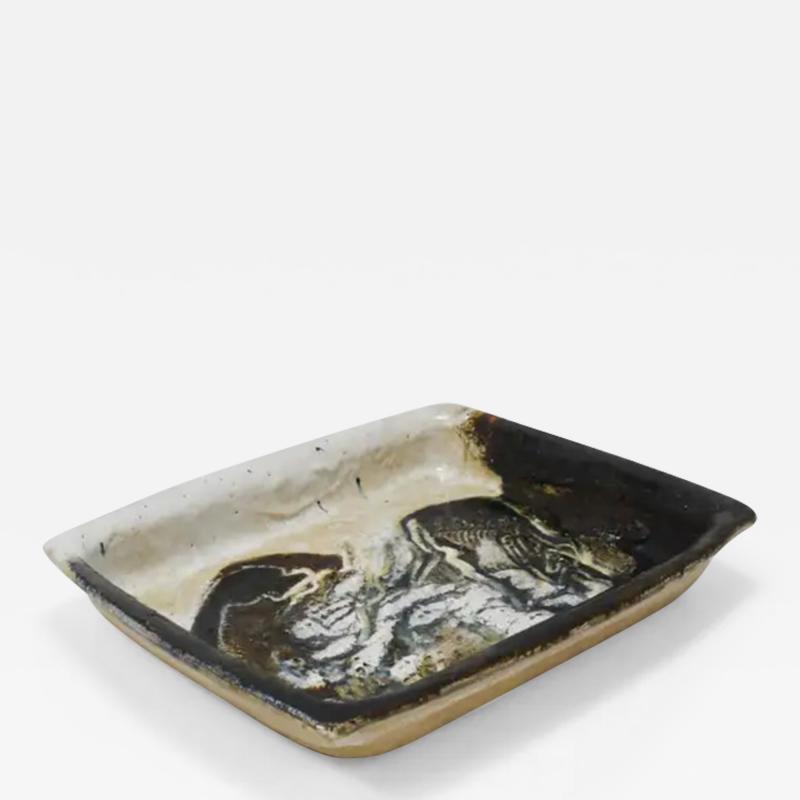 Jeppe Hagedorn Olsen Two Jeppe Hagedorn Olsen Large Abstract Stoneware Bowls Plates Denmark 1970s