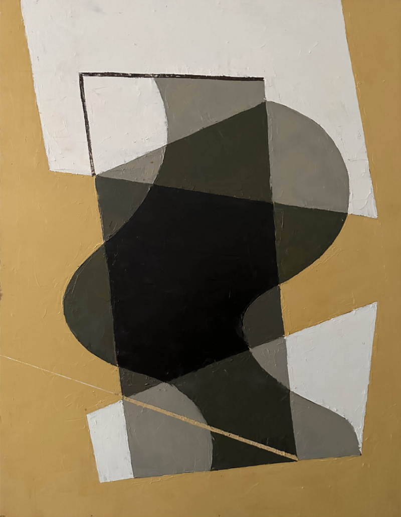 Jeremy Annear Folding Form III Case Yellow Abstract Painting 2016