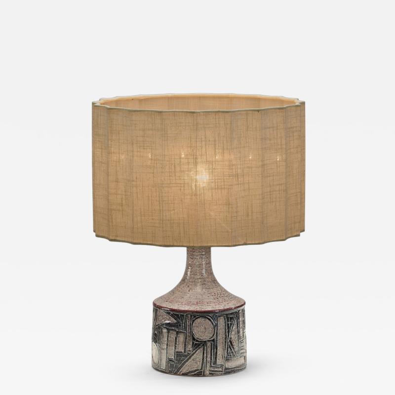 Jette Heller e Model 643 Stoneware Table Lamp by Jelle Heller e for Axella Denmark 1970s
