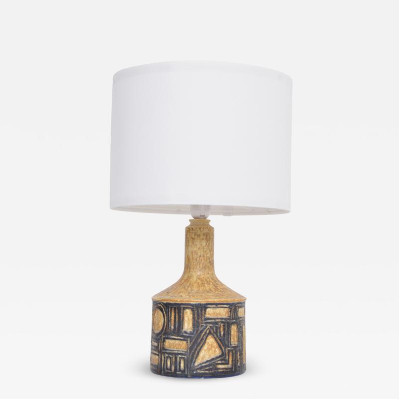 Jette Heller e Yellow Danish Mid century Modern Ceramic Table Lamp by Jette Heller e