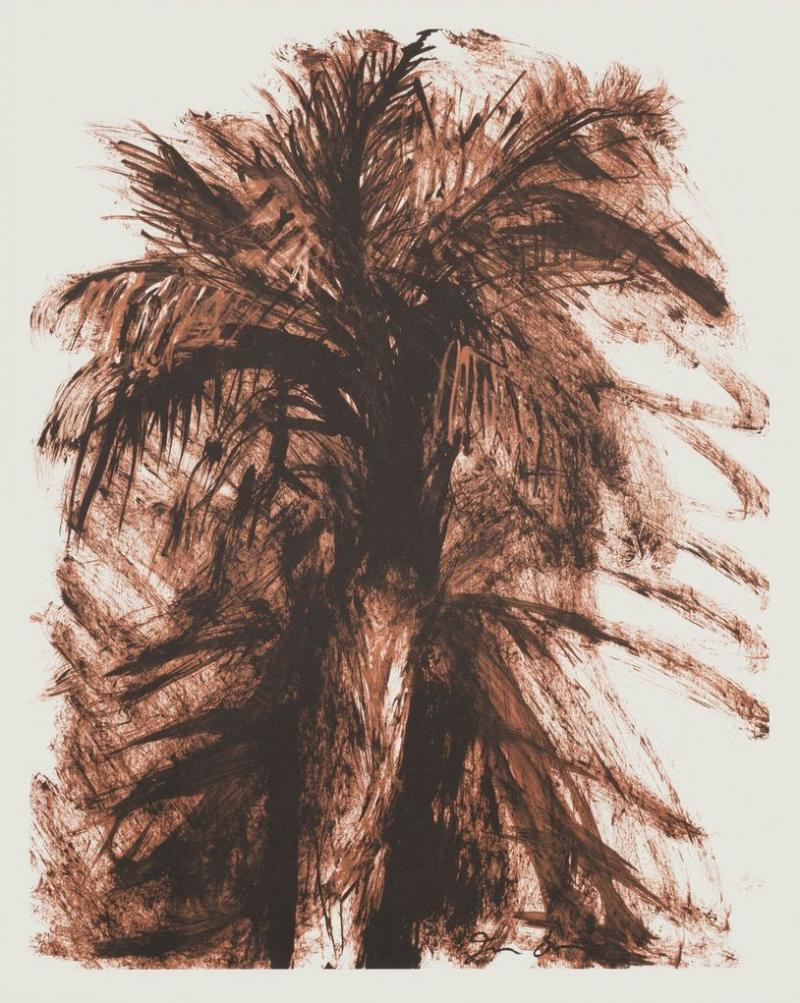 Jim Dine Botanical Offset Lithograph in Sepia 1979
