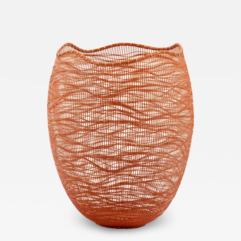 Jin Morigami Contemporary Japanese Bamboo Sculptural Basket Morikami Jin