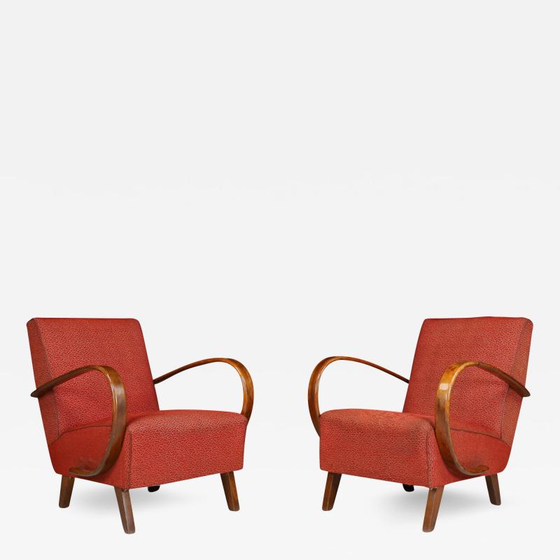 Jindrich Halabala Pair 1940s Jind ich Halabala bentwood armchairs