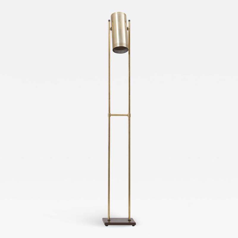 Jo Hammerborg Brass Floor Lamp Trombone by Jo Hammerborg for Fog M rup Denmark 1960s