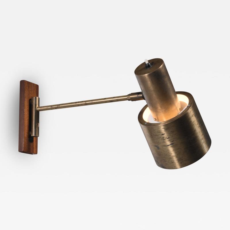 Jo Hammerborg Full Brass Jo Hammerborg Wall Spotlight For Fog Morup Denmark 1960s