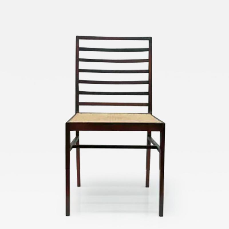 Joaquim Tenreiro Brazilian Modern 4 Chair Set in Hardwood Cane Joaquim Tenreiro Brazil 1950s